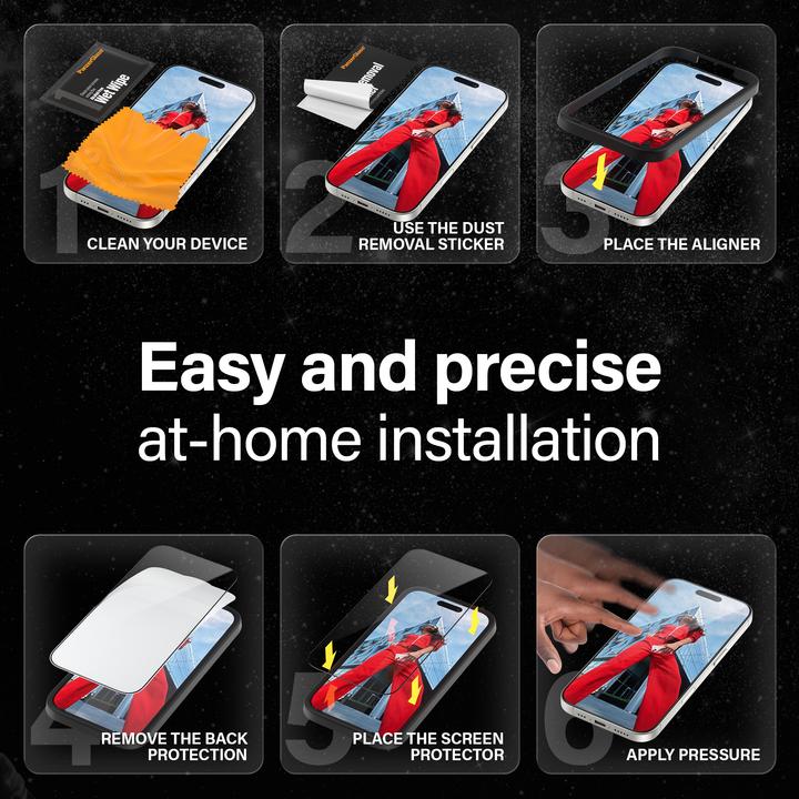 Actual product image PanzerGlass Ceramic Protection Ultra-Wide Fit (1 Piece, Apple iPhone 16 Plus, Apple iPhone 15 Plus)