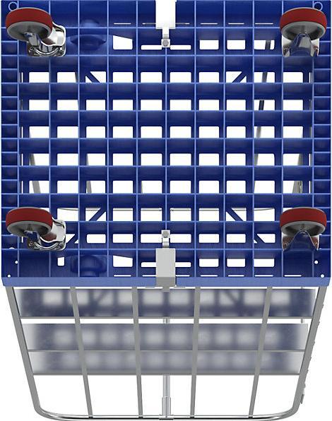 Actual product image ESB Order picking trolley, with plastic transport dolly, blue. (500 kg)