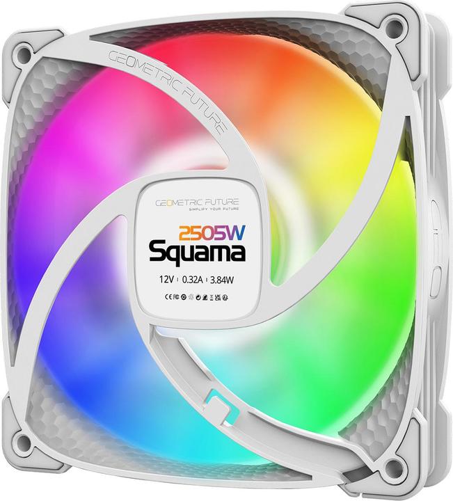 Immagine prodotto Geometric Future Ventola Squama 2505B RGB, confezione da 3 - 120 mm, bianca (120 mm, 3 x)