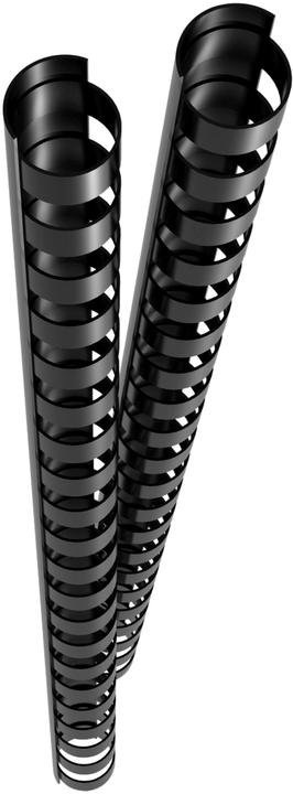 Genie 12373 Plastikbinderücken (DIN A4 Format geeignet für alle Bindegeräte 12 mm) 25 Stück schwar