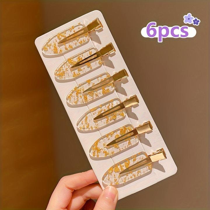 Produktbild Activity Board 6 Stück Elegante Harz Haarspangen Rutschfest, Clip Metall Haarspangen (6 Stk.)