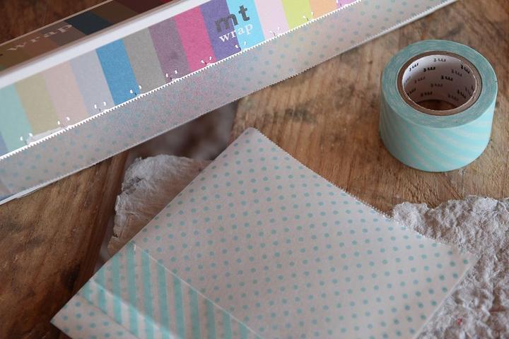 Produktbild MT Masking Tape Masking Tape Washi Wrap Bastelpapier Punkte hellblau