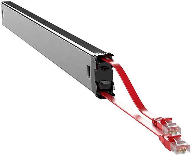 Actual product image PATCHBOX C60UTPXC6XX31R - RJ-45 - Gold - Cat6 - U/FTP (STP) - Black - Red - Polyoxymeth
