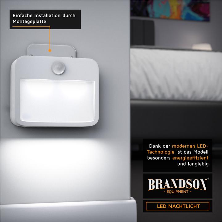Actual product image Brandson LED night light, night lamp, motion detector, brightness sensor, night lamp