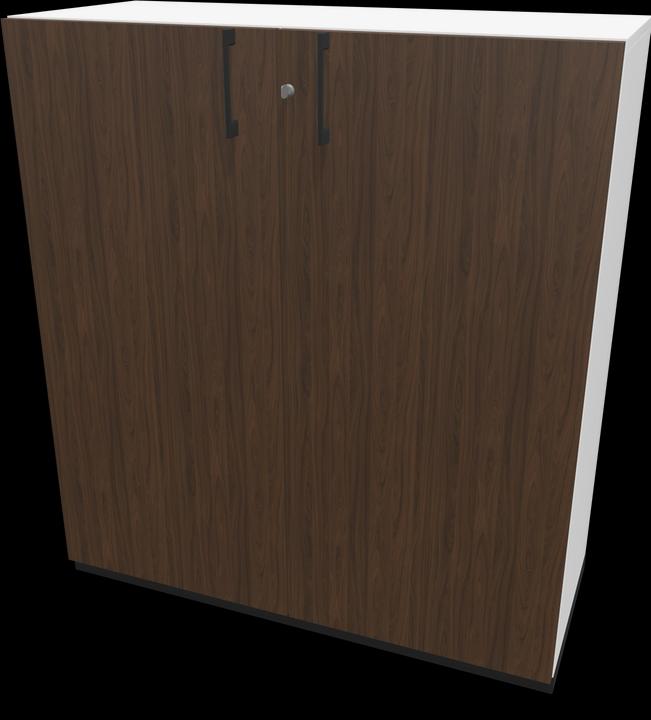 Black, Walnut decor dark with structure, White