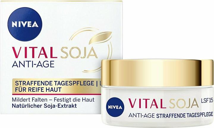 Image du produit NIVEA Vital Soja Crème de Jour Anti-Age SPF15 Pot 50 ml (50 ml, Crème 24h, SPF 15)