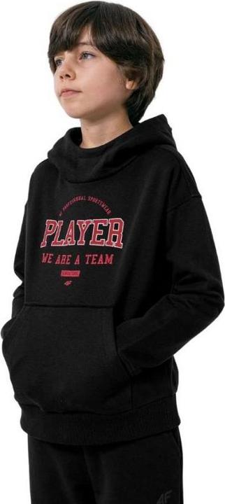 Actual product image 4F Boys' sweatshirt jet black HJZ22 JBLM006 20S 152cm (20)