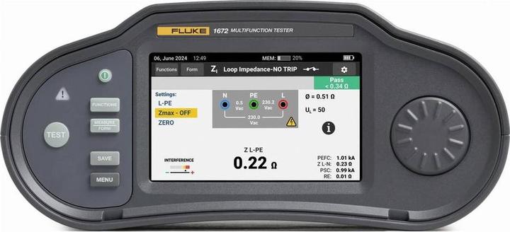 Actual product image Fluke Multifunctional installation tester 1672 IT/DK