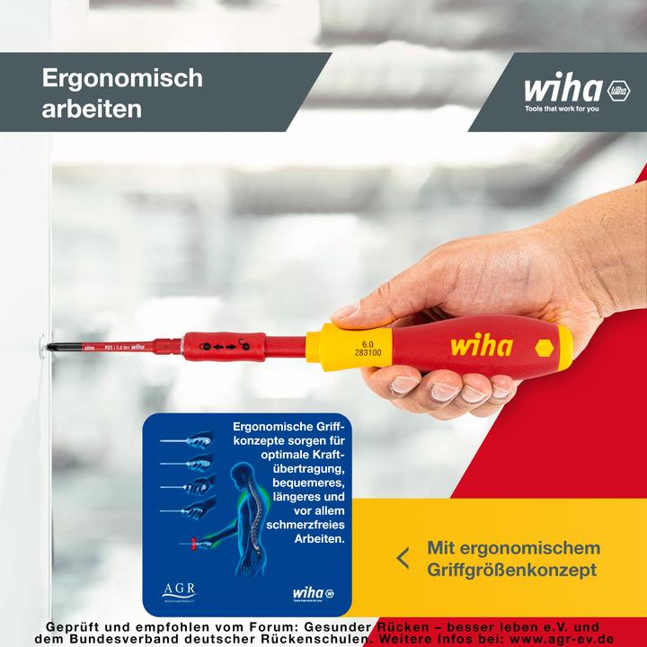 Image du produit Wiha Tournevis (Vis fendues, Torx (TX), Cruciforme PZ, Recouvrement cruciforme Phillipps (PH))