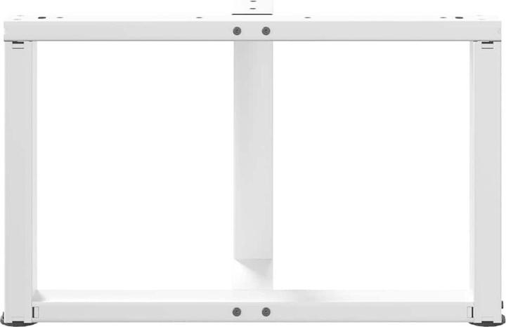Produktbild VidaXL Couchtischbeine T-Form 2 Stk. Weiss 70x25x(42-43) cm Stahl Tischbein