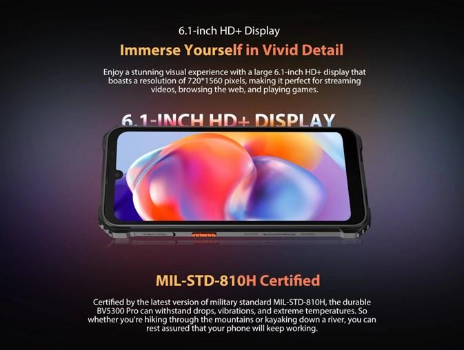 Produktbild Blackview BV5300 Pro (64 GB, Grün, Schwarz, 6.10", Dual SIM, 13 Mpx, 4G)