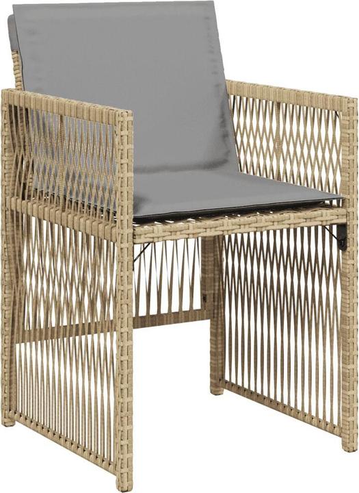 Immagine prodotto VidaXL Mobili da giardino set da pranzo set da giardino 7 pezzi beige mix poly rattan (165 cm)