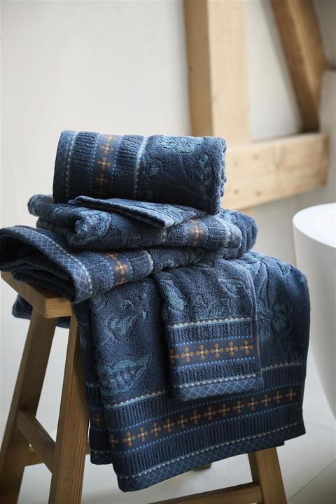 Image du produit PIP Studio Jasmin Jaquard Gant de toilette dark blue 16x22cm (1 pièce)
