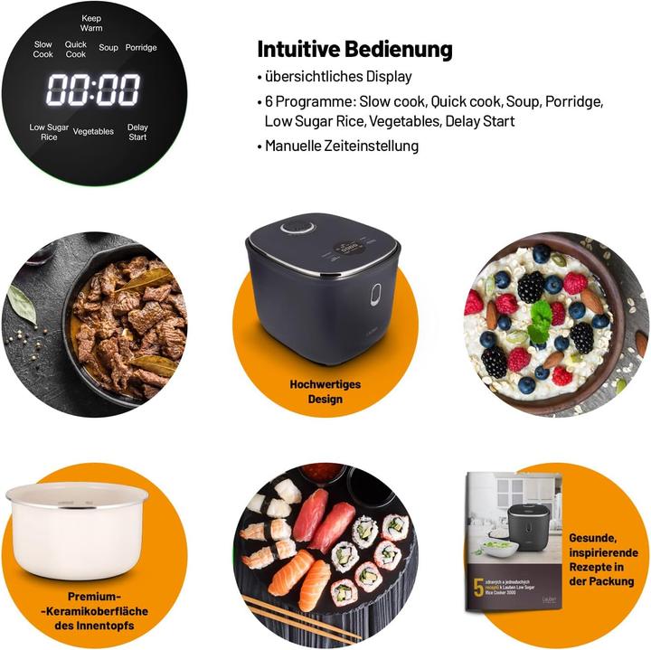 Image du produit Lauben Ryżowar Cuiseur à riz à faible teneur en sucre 3000AT