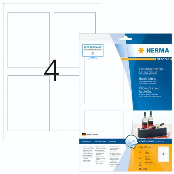 Actual product image HERMA Bottle labels A4