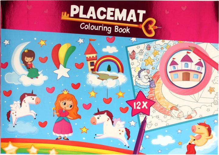 Image du produit Wins Holland Livre de coloriage set de table - Licorne
