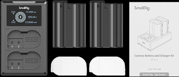 Actual product image SmallRig EN-EL15 battery and charger kit (Rechargeable battery)