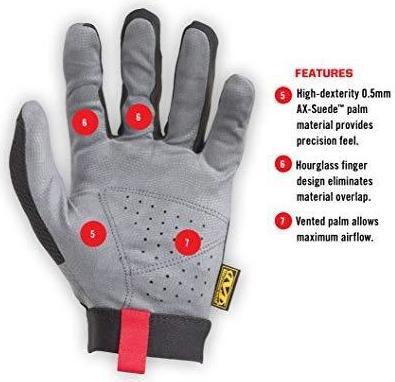 Produktbild Mechanix Wear Gloves Mechanix Specialty Hi-Dexterity size 0.5 10 / L. 0.5mm thick palm. Velcro, artificial leather (L)