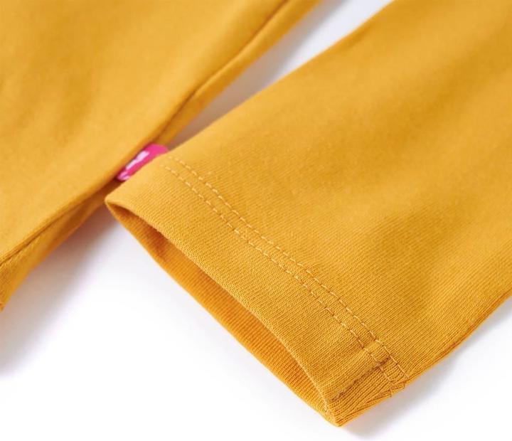 Immagine prodotto VidaXL Camicia a maniche lunghe da bambino ocra scuro 116,Materiale: 95 (116)