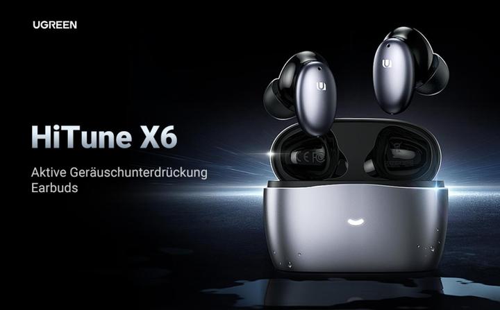 Immagine prodotto Ugreen HiTune X6 Auricolari senza fili Bluetooth 5.1 ANC (ANC, 6 h, Senza fili)