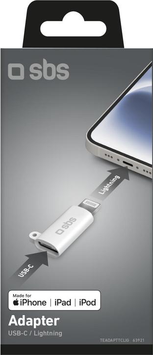 Immagine prodotto SBS Adattatore USB-C certificato Lightning, Made for iPhone (MFi)