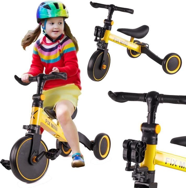 Actual product image DWM Trike Fix mini cross-country tricycle 3in1 with pedals yellow
