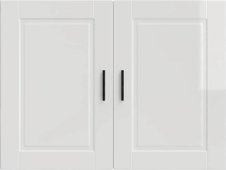 Image du produit VidaXL Élément suspendu de cuisine Porto Blanc brillant Matériau dérivé du bois (80 x 31 x 60 cm)
