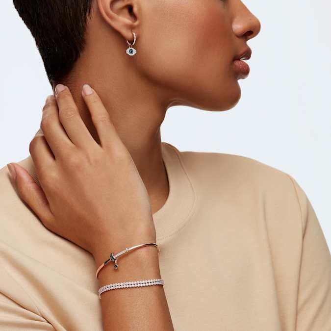 Image du produit Swarovski Boucles d'oreilles oeil maléfique Duo Hoop (Acier inoxydable)