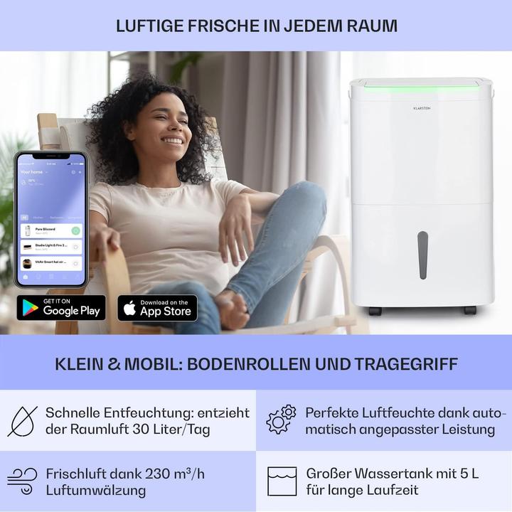 Immagine prodotto Klarstein Deumidificatore DryFy Connect 30 (30 m², 30 l/24h)
