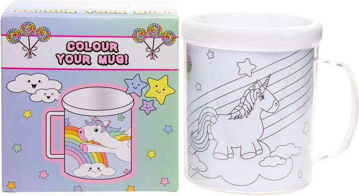 Actual product image Colour your own mug unicorn