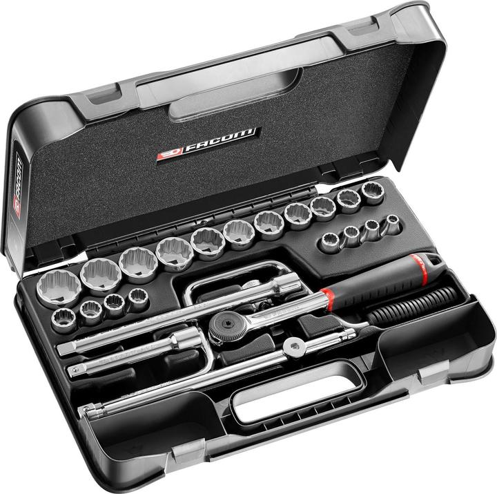 Immagine prodotto Facom Set di chiavi a bussola 1/2" / 25 pezzi / S.1613P12U