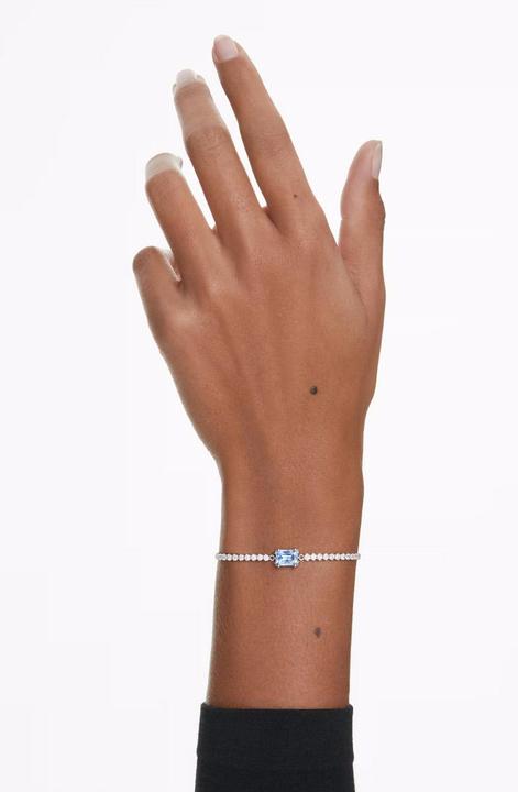 Immagine prodotto Swarovski Bracciale Tennis Matrix Vari Tagli Blu (24 cm, Metallo Swarovski)