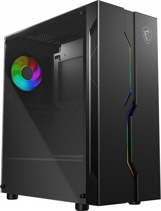 MSI MAG VAMPIRIC 010X Mid Tower Gaming Computer Case "Black, 1x 120mm ARGB Fan, Mystic Light Sync (ATX, Mini-ITX, mATX)