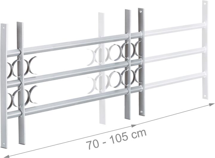 Actual product image Relaxdays Pull-Out Window Security Grill