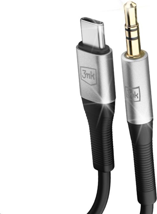 Produktbild 3MK USB C — 3.5mm Klinke (1 m, 3.5mm Klinke (AUX))