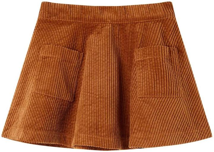 Produktbild VidaXL Kinderrock mit Taschen Cord Cognac 116,Material: 100 (116)
