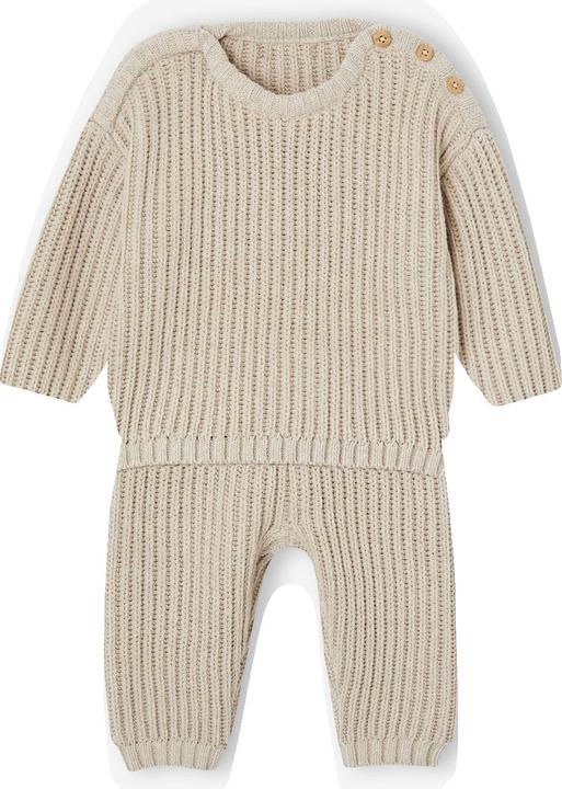 Produktbild Vertbaudet Unisex Baby-Set: Pullover, Strickhose & Wickelbody (74)