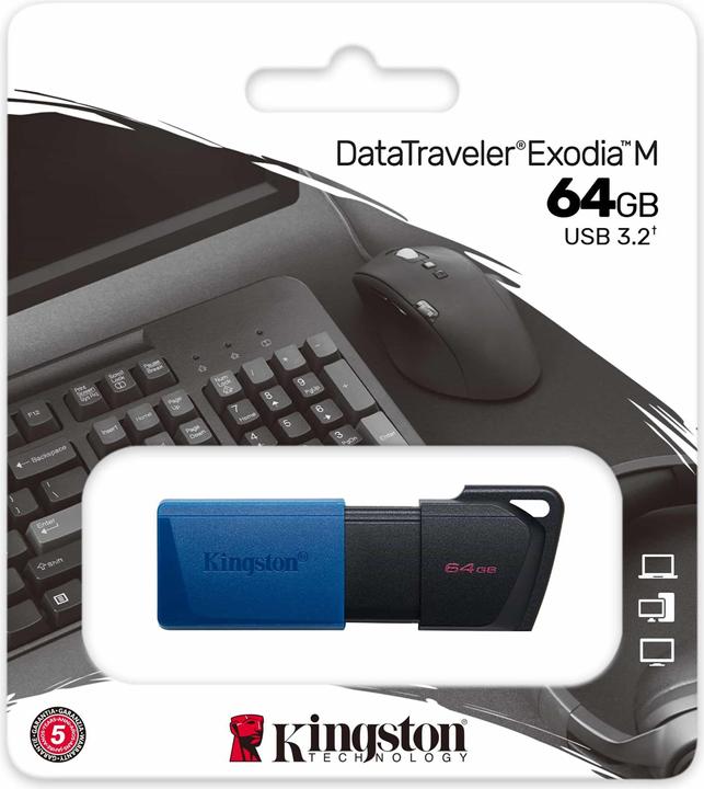 Image du produit Kingston DataTraveler Exodia M (64 Go, USB-A, USB 3.2)