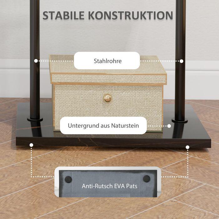 Actual product image Swisshandel24 Garderobenständer Kleiderständer inkl. Haken & Tablett ideal für Kleider, Hüte