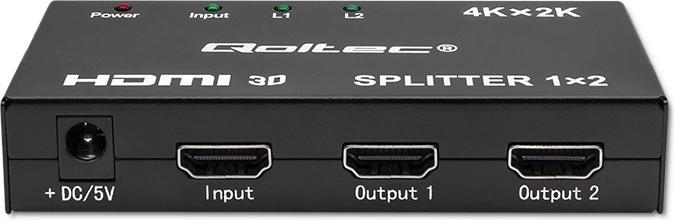 Produktbild Qoltec 51796 Aktiver HDMI-Splitter 2 x HDMI 4K x 2K | 3 4 Gbit/s