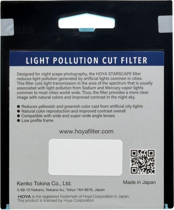 Actual product image Hoya STARSCAPE Astro Filter (72 mm, Night Light Filter, 72 mm)