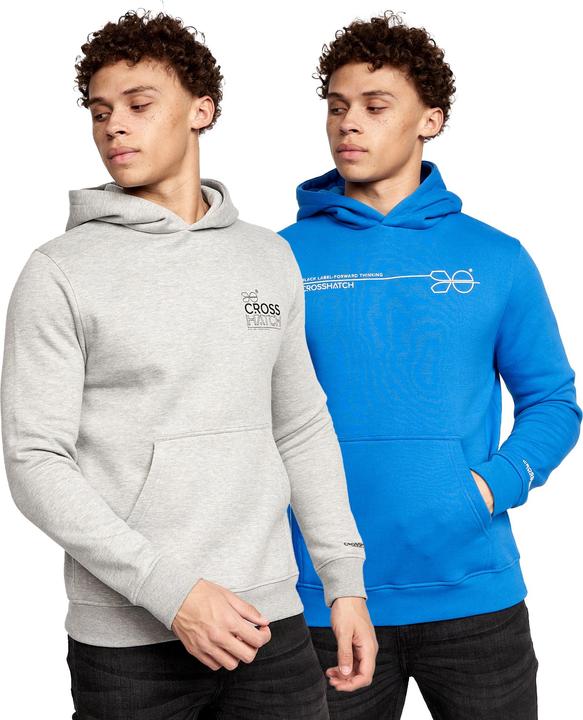 Actual product image Crosshatch Mens Burmax Hoodie (Pack of 2) (XXL)