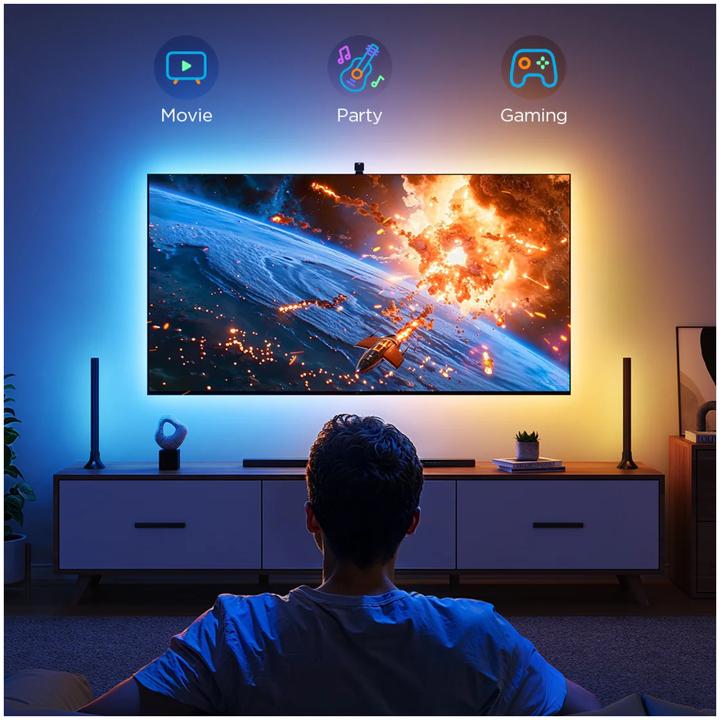 Produktbild Govee TV Backlight 3 Lite Kit (Warmweiss, RGBIC, 41 cm, Indoor)
