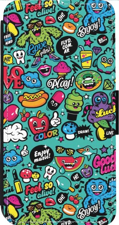 Immagine prodotto PhoneLook Copertina portafoglio nero cartoni animati old school (Apple iPhone 13 Pro Max)
