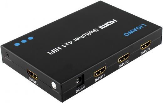 Ligawo HDMI switch 4 inputs -> 1 output 3D Toslink/3.5mm