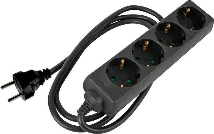 Actual product image HQ Power 4-WAY SOCKET-OUTLET WITH SHRINK TUBE - 3G1.5 - 1.5 m - SCHUKO (4 x, CEE 7/3, 1.50 m)