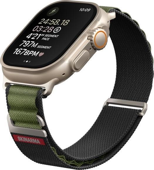 Actual product image Skinarma Band Kobu Apple Watch Ultra 49/45/44mm olive