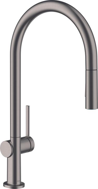 Actual product image hansgrohe Sink mixer 210 Talis M54 pull-out spray, 2 jet brushed black chrome