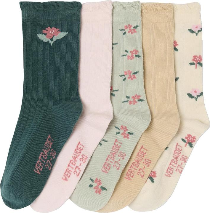 Actual product image Vertbaudet 5er-Pack Mädchen Socken mit Blumen (5-pack, 31, 34)