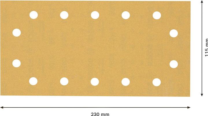 Actual product image Bosch Professional Zubehör Expert C470 Sandpaper with 14 holes for orbital sander, 115 x 230 mm, G 180, 10 pcs. (180)